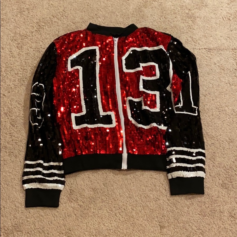 Women’s 13 Red & Black Sequin Jacket ΔΣΘ